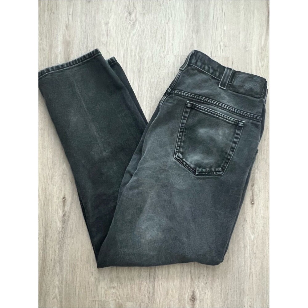 Vintage Y2K Jeans Mens 40x34 Baggy Streetwear Loose Black Denim Wide Leg Preppy